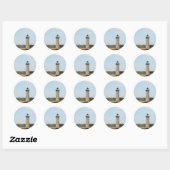 Lake Michigan Lighthouse Ronde Sticker (Vel)
