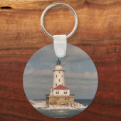 Lake Michigan Lighthouse Sleutelhanger (Voorkant)