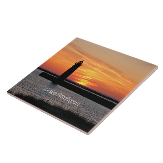 Lake Michigan Lighthouse Tegeltje (Zijkant)