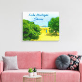Lake Michigan Oevers van Chicago Beach Canvas Afdruk (Insitu (Woonkamer))