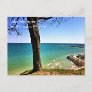 Lake Michigan, Port Washington, WI ansichtkaart Briefkaart