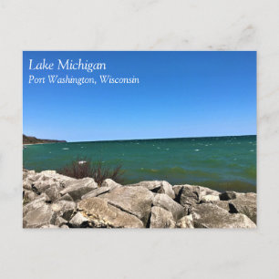 Lake Michigan, Port Washington, WI Briefkaart