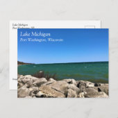 Lake Michigan, Port Washington, WI Briefkaart (Voorkant / Achterkant)