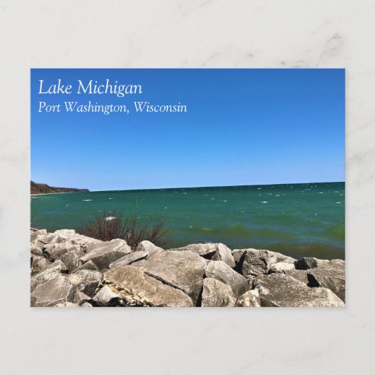 Lake Michigan, Port Washington, WI Briefkaart (Voorkant)