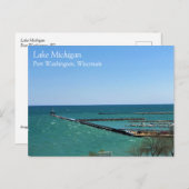 Lake Michigan, Port Washington, WI Briefkaart (Voorkant / Achterkant)
