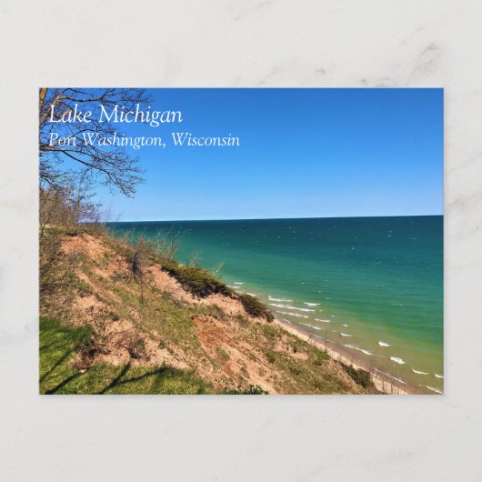 Lake Michigan, Port Washington, Wisconsin Briefkaart (Voorkant)