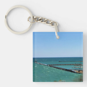 Lake Michigan, Port Washington, Wisconsin Sleutelhanger