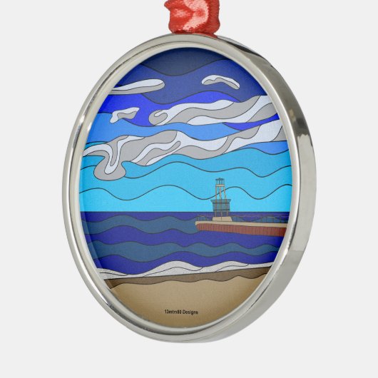 Lake Michigan - Premium Ornament (cirkel) (Links)
