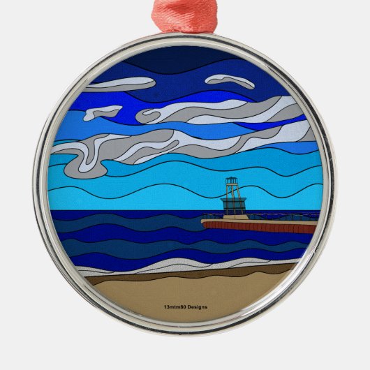 Lake Michigan - Premium Ornament (cirkel) (Voorkant)