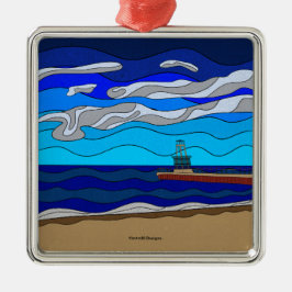 Lake Michigan - Premium Ornament (vierkant)