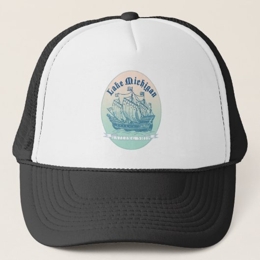 Lake Michigan Sailing Ship Trucker Pet (Voorkant)