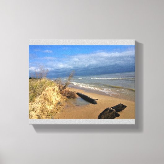 Lake Michigan, Sheboygan, Wisconsin Canvas Afdruk (Voorkant)