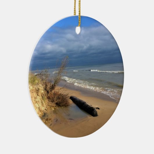 Lake Michigan, Sheboygan, Wisconsin Keramisch Ornament (Rechts)