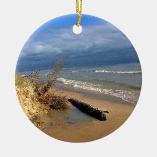 Lake Michigan, Sheboygan, Wisconsin Keramisch Ornament (Voorkant)