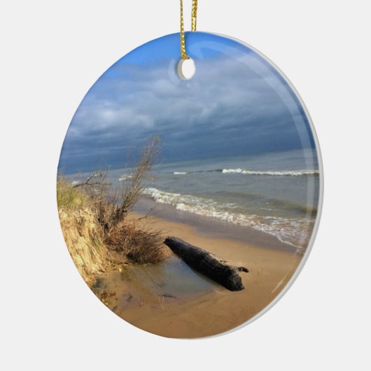 Lake Michigan, Sheboygan, Wisconsin Keramisch Ornament (Links)