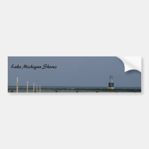 Lake Michigan Shores Beacon Light Bumpersticker