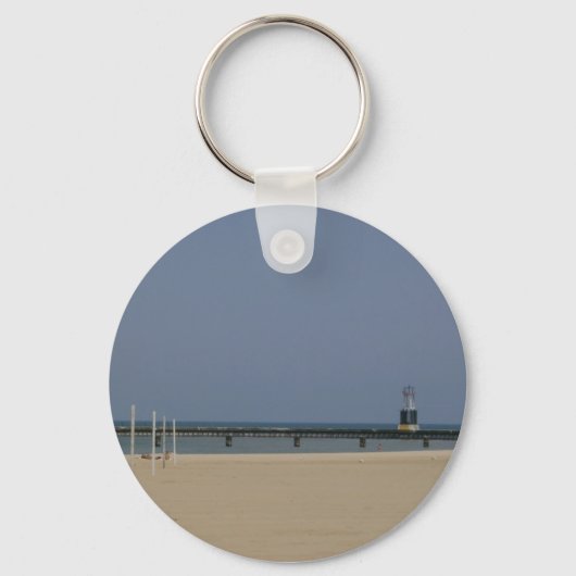 Lake Michigan Shores Beacon Light Sleutelhanger (Voorkant)