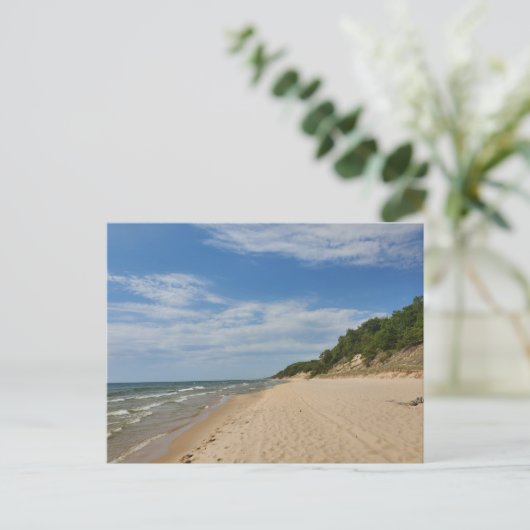 Lake Michigan strand briefkaart (Staand voorkant)