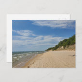 Lake Michigan strand briefkaart (Voorkant / Achterkant)