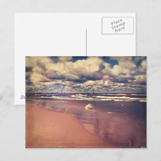 Lake Michigan Summer Briefkaart (Voorkant / Achterkant)