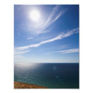 Lake Michigan Sunny Day in de Dunes Foto Afdruk