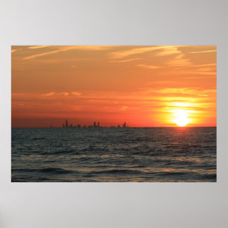 Lake Michigan Sunset 1 Poster