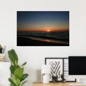 Lake Michigan Sunset 2 Poster (Thuiskantoor)