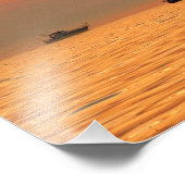 Lake Michigan Sunset en Boats Foto Afdruk (Hoek)