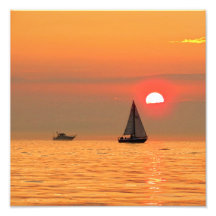 Lake Michigan Sunset en Boats