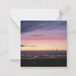 Lake Michigan Sunset Flat Note Card Notitiekaartje