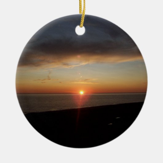 Lake Michigan Sunset Keramisch Ornament (Voorkant)