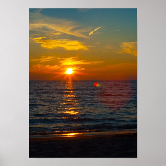 Lake Michigan Sunset, Ludington, Michigan Poster (Voorkant)