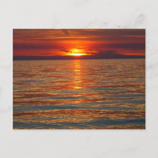 Lake Michigan Sunset Postcard Briefkaart (Voorkant)