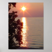Lake Michigan Sunset Poster (Voorkant)