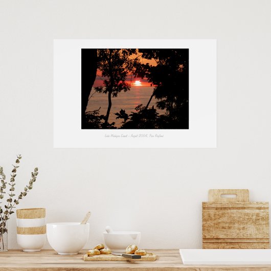 Lake Michigan Sunset Poster (Keuken)