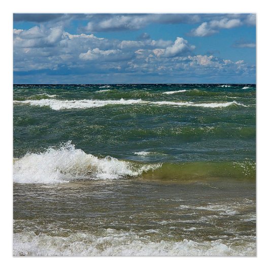 Lake Michigan Surf Perfect Poster (Voorkant)