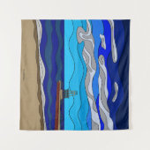 Lake Michigan - Tapestry (57 "x57") Wandkleed (Voorkant (horizontaal))