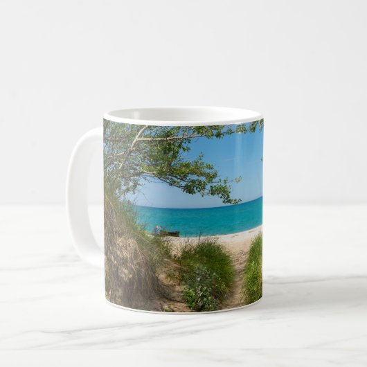 Lake Michigan Tranquility Coffee Mok (Voorkant links)