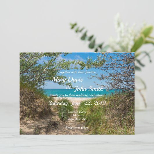 Lake Michigan Tranquility Kaart (Staand voorkant)