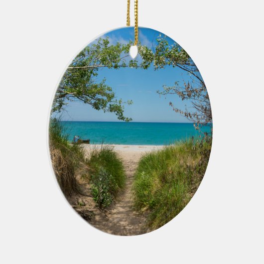 Lake Michigan Tranquility Keramisch Ornament (Rechts)