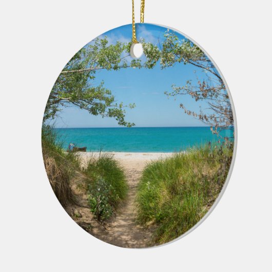 Lake Michigan Tranquility Keramisch Ornament (Links)