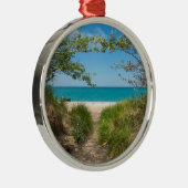 Lake Michigan Tranquility Metalen Ornament (Rechts)