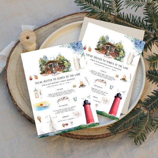 Lake Michigan | Verjaardag Weekend Kaart