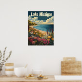 Lake Michigan Vintage Reizen Poster (Keuken)