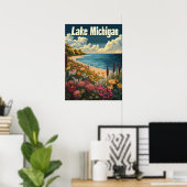 Lake Michigan Vintage Reizen Poster (Thuiskantoor)
