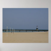 Lake Michigan vuurtorenposter Poster (Voorkant)