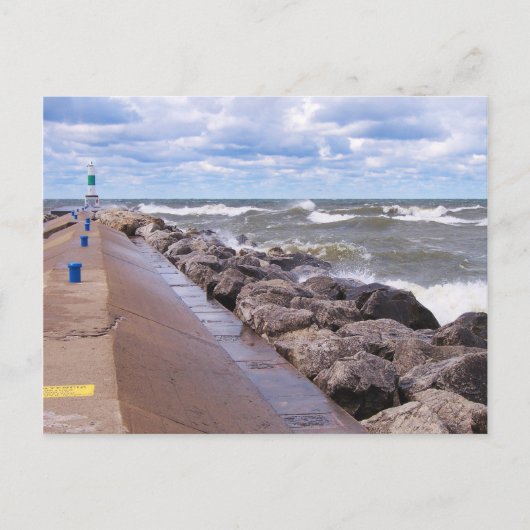 Lake Michigan Waves Briefkaart (Voorkant)