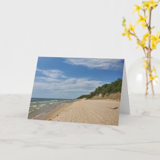 Lake Michigan wenskaart Kaart (Gele Bloem)