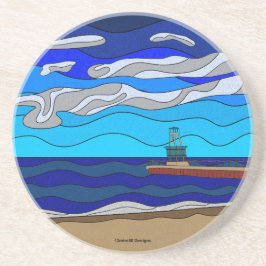 Lake Michigan - Zandsteen Coaster Onderzetter