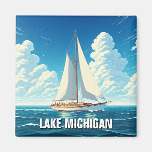Lake Michigan zeilboot Magneet